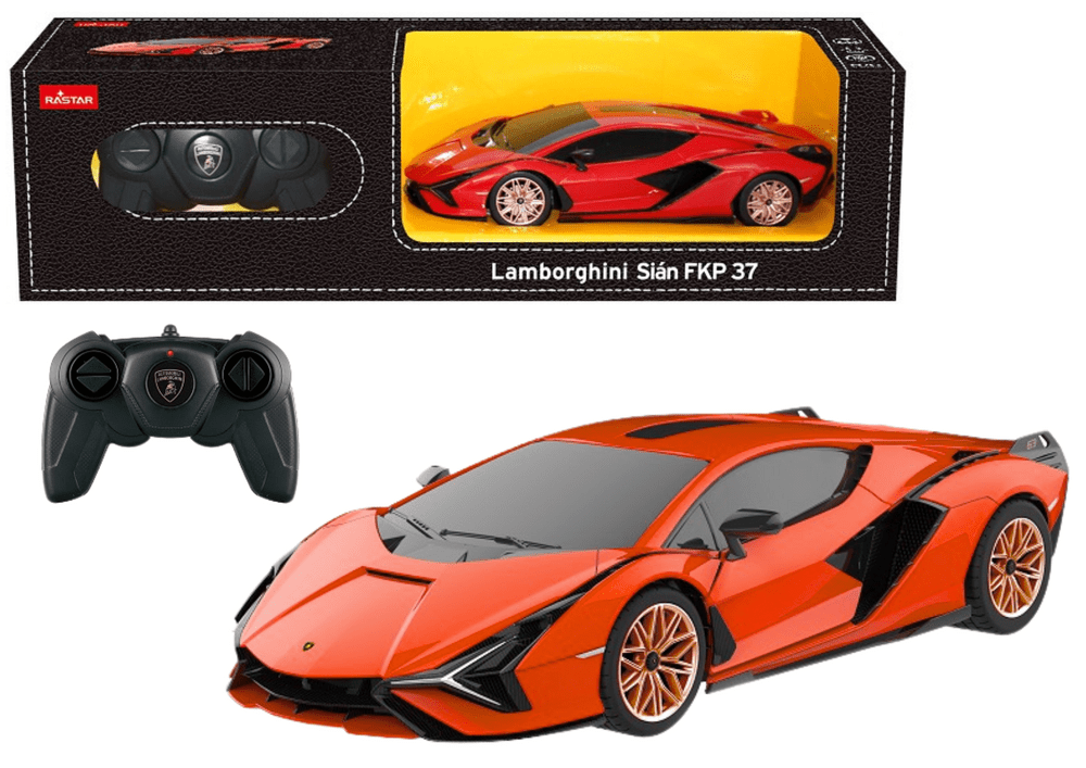 Mamido RASTAR Auto na dálkové ovládání RC Lamborghini Sian 1:24 Rastar oranžové