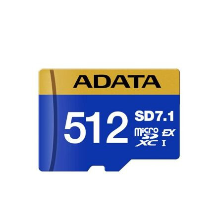 ADATA MicroSDXC karta 512GB Premier Extreme SD7.1, U3, C10, V30 (R:800/W:700 MB/s) UD512GEX3L1-C