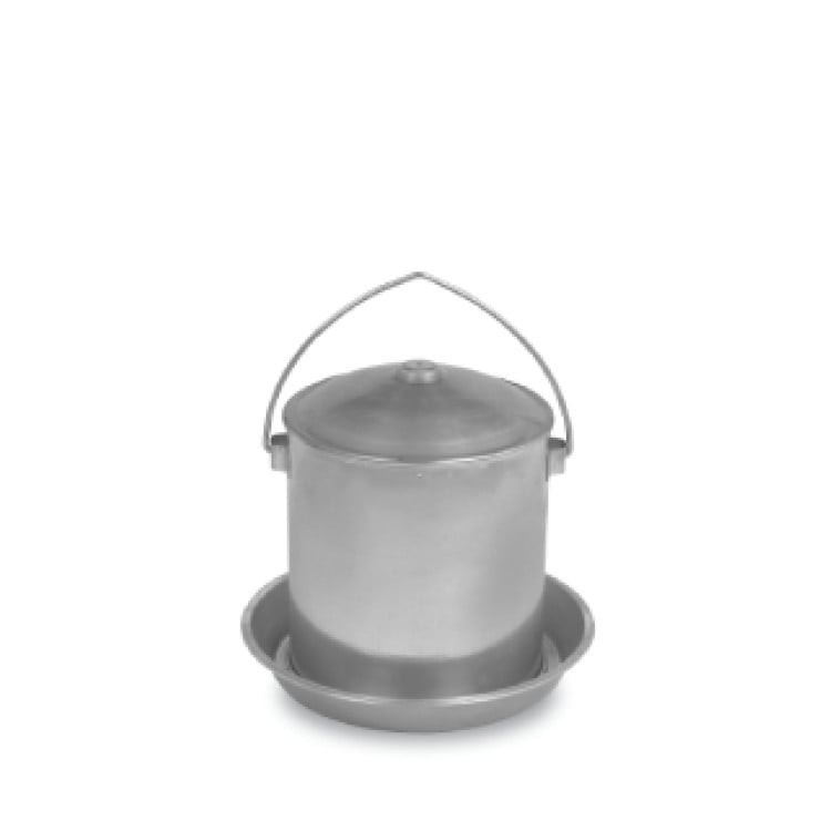 Napájecí kbelík pro drůbež, kovový, 5 litrů - GAUN 12051