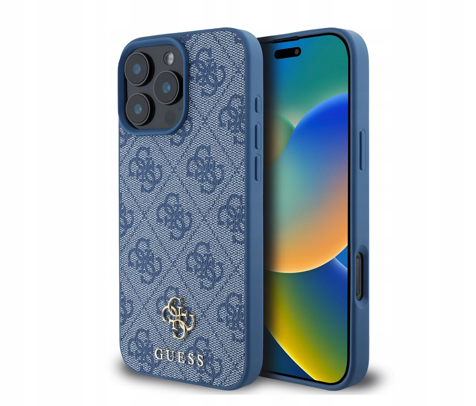 Pouzdro Guess pro iPhone 16 Pro, modré, s MagSafe, pouzdro, stylové