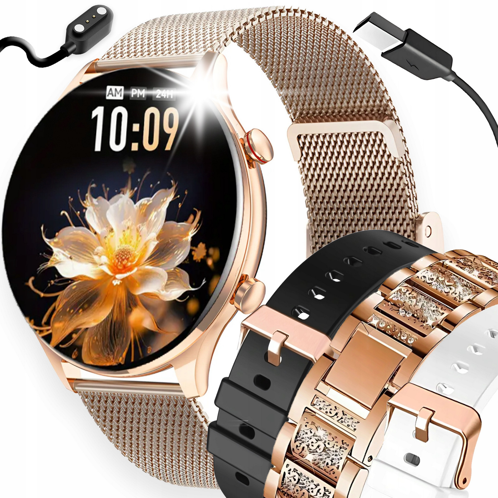 Chytré Hodinky Dámské Hodinky Hovory Pl Menu Hovory Smart Watch 4 Řemínky