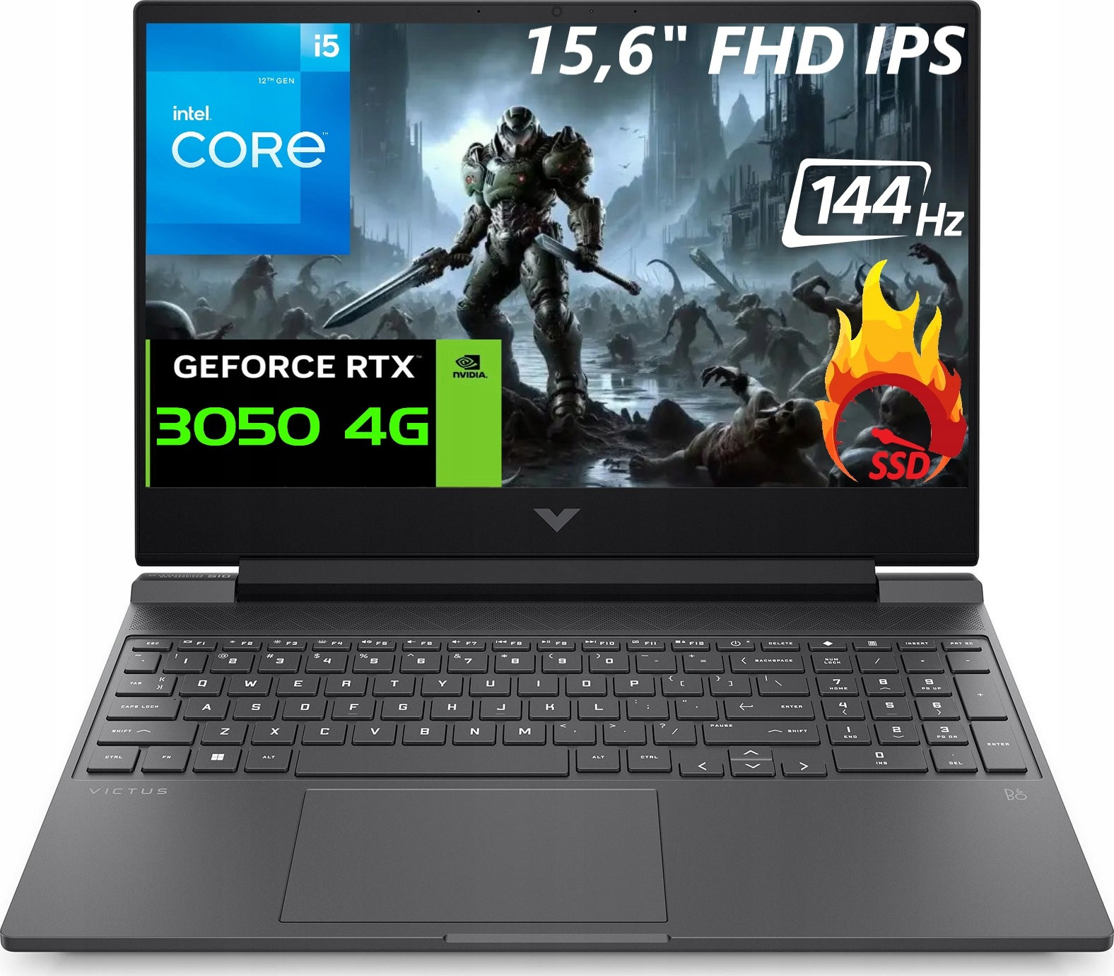 Gaming Hp Victus Intel i5-12450H 15,6' 144Hz DDR4 16GB Ssd 1000GB Rtx 3050