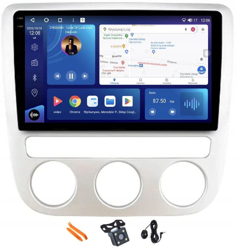 Radio Android Navigace Qled Carplay Lte Gps 128GB Vw Scirocco 3 MK3 08-14