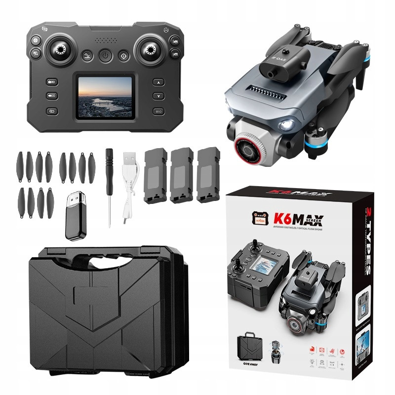 Dron S Kamerou LCD Displej 3 Baterie Model 2025 Dálkově Ovládaný Inteligentní