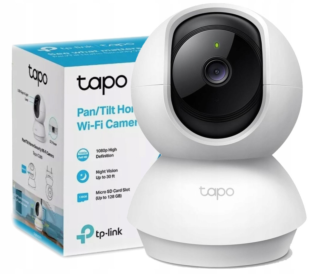 Bezdrátová Otočná Ip Kamera Tp-link Tapo C200C 1080p Full Hd 1920x1080