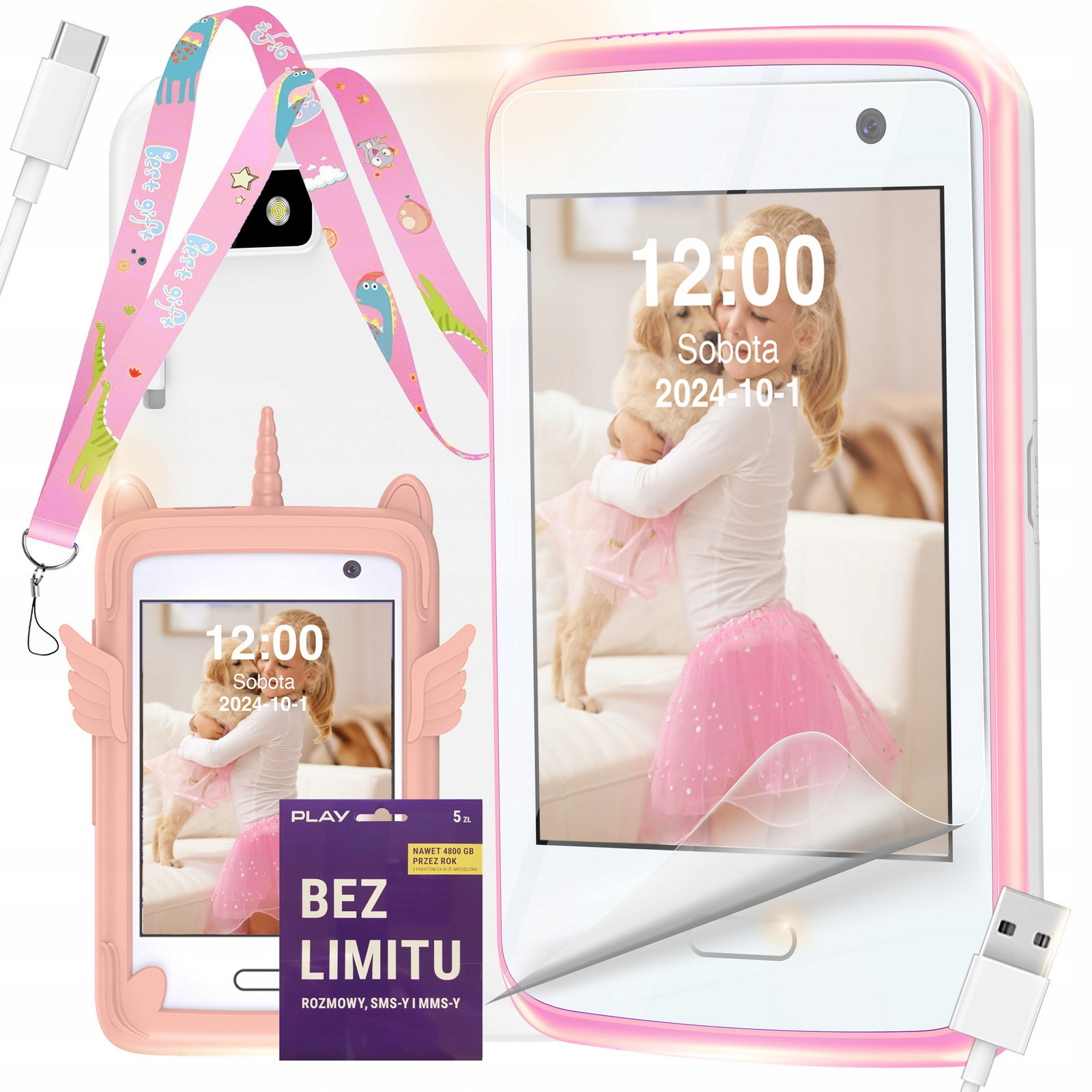 Telefon Pro Děti Hovory Hry Hodinky Fotoaparát Kamera Svítilna Hudba