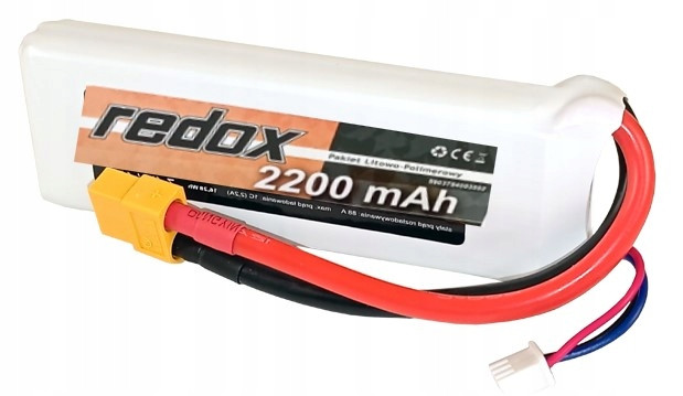 Akumulátor Lithium Polymerová LiPo Redox 2200mAh 7,4V 40C XT-60 Balíček pro Rc