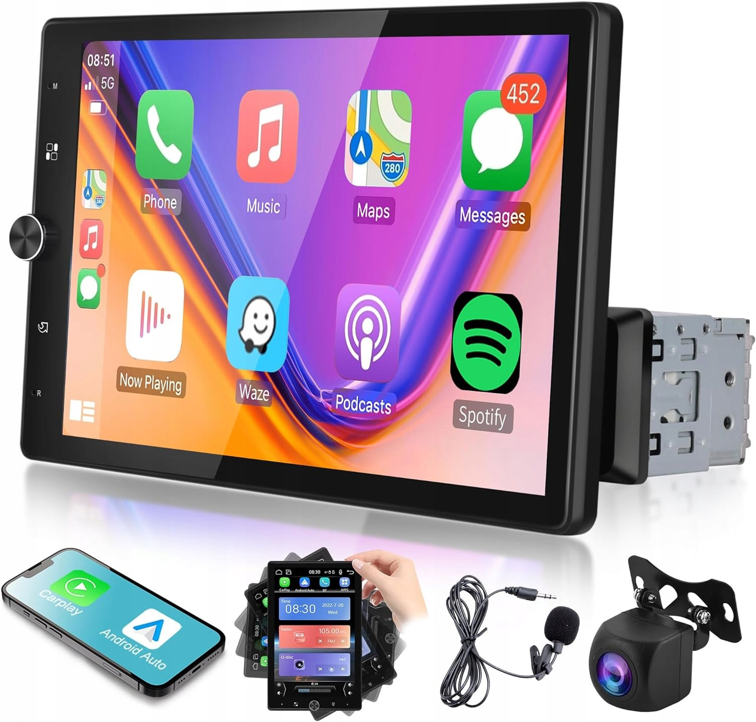 Autorádio 1 Din 10,4