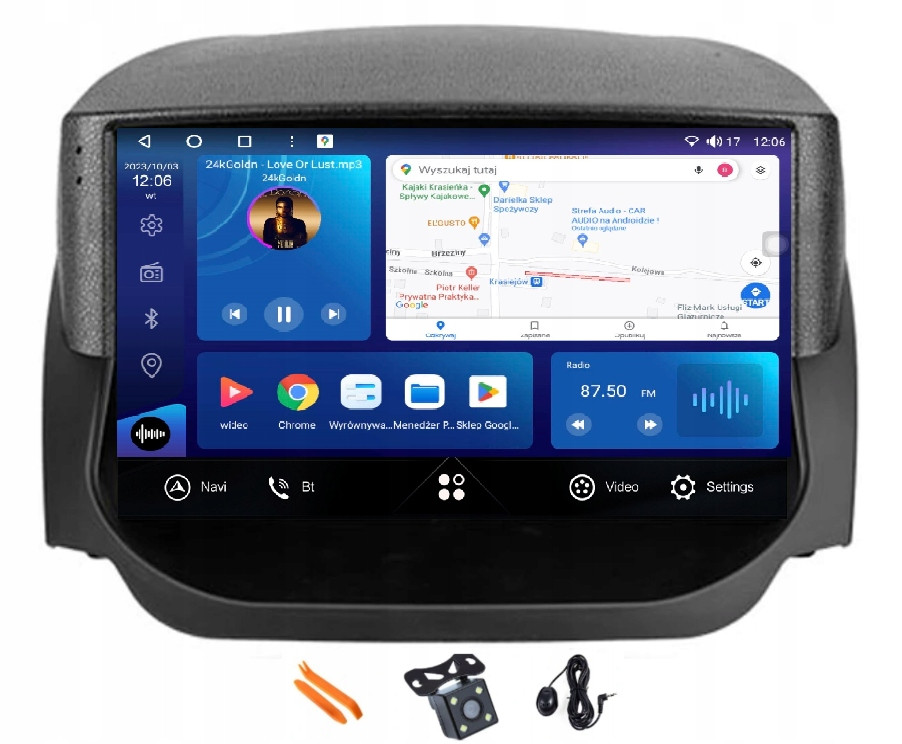 Radio Android Navigace Qled Carplay 128GB Ford Ecosport Eco Sport 2 13-18