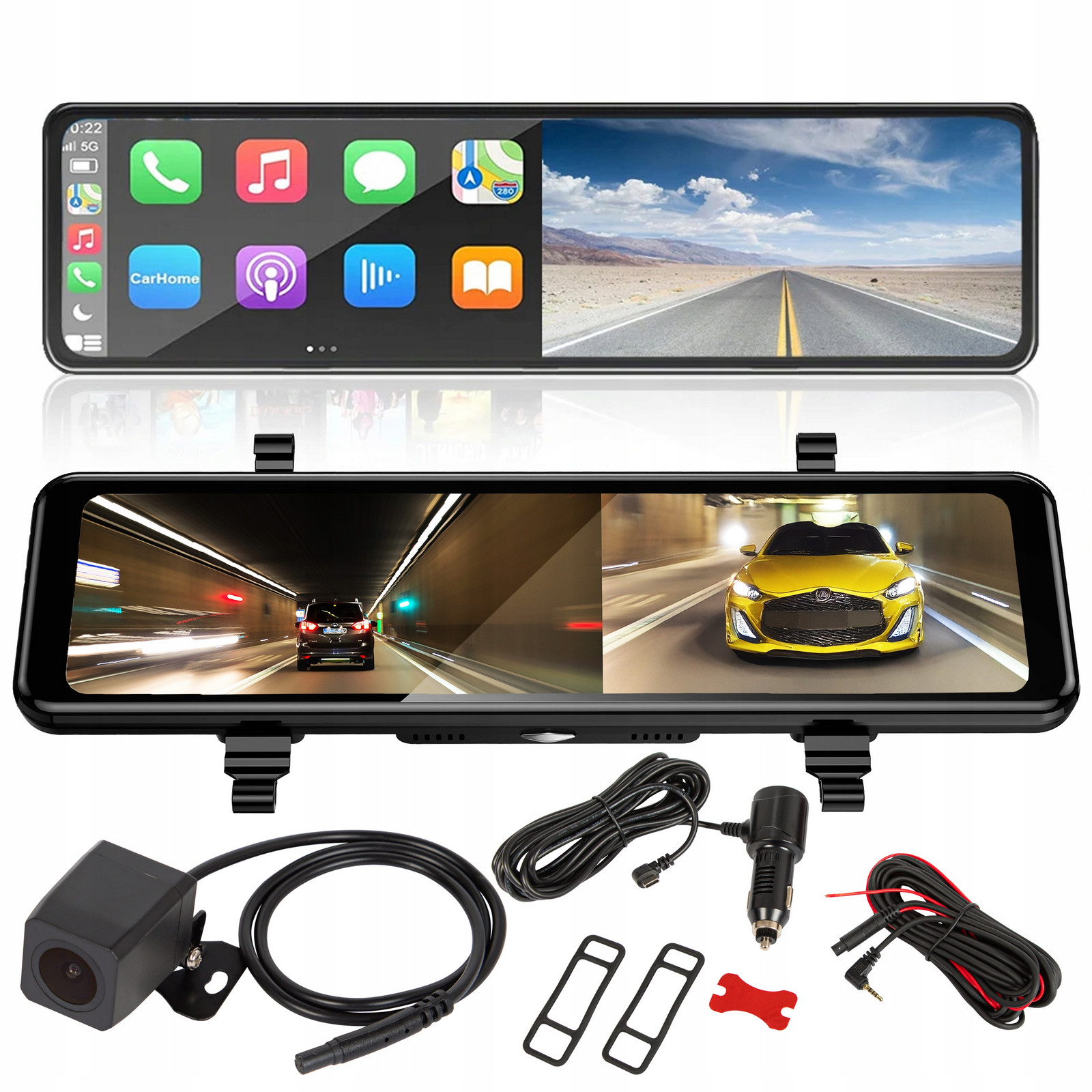 Carplay Videorekordér Zrcátko 10,88 Palce Android Auto Kamera Dvr 2K Qhd