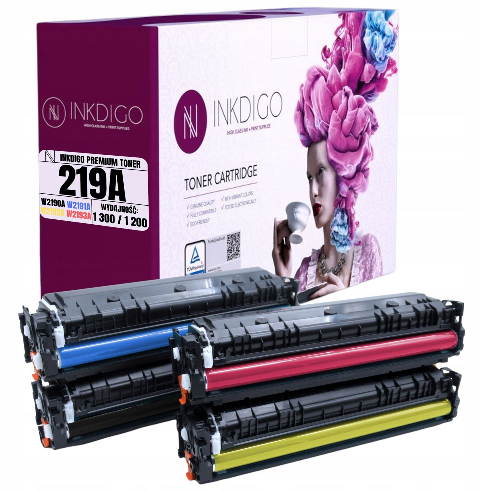 4x Náhradní Toner W2190A-93A Pro Hp Color Laserjet Pro 3202dn 3302fdw