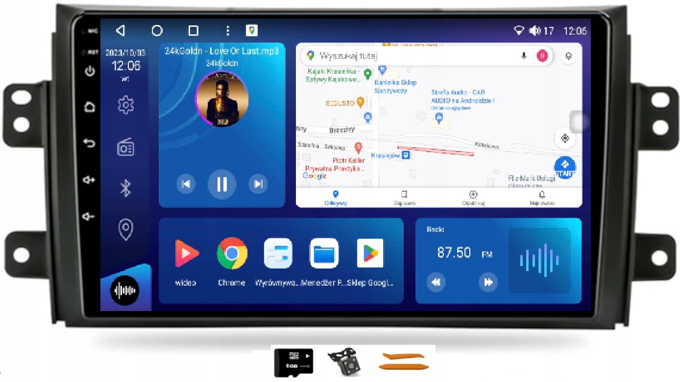 Radio Android Navigace Qled Carplay Gps Suzuki SX4 06-14