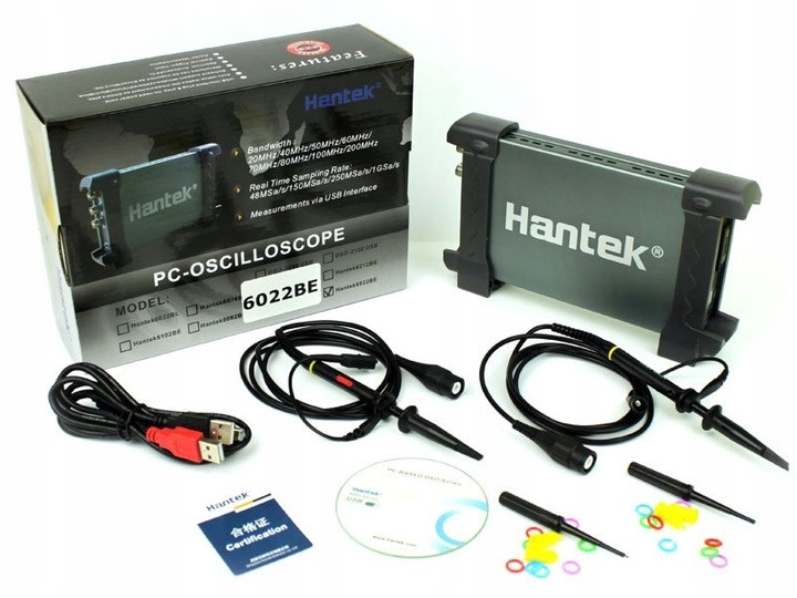 Digitální Osciloskop Hantek 6022BE 2x20MHz Usb