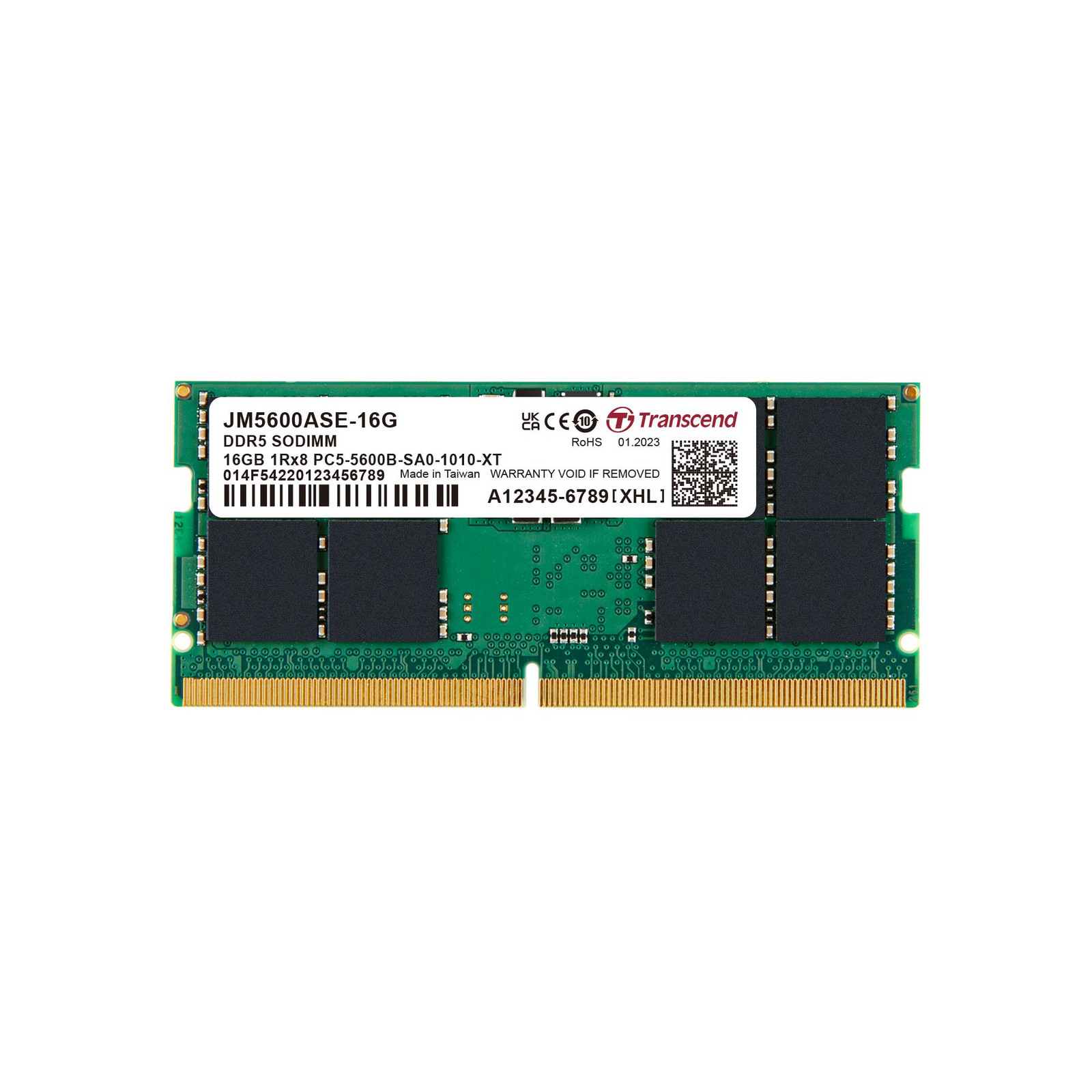 JM5600ASE-16G Transcend 16GB Jm DDR5 5600 So-dimm 1Rx8 Transcend