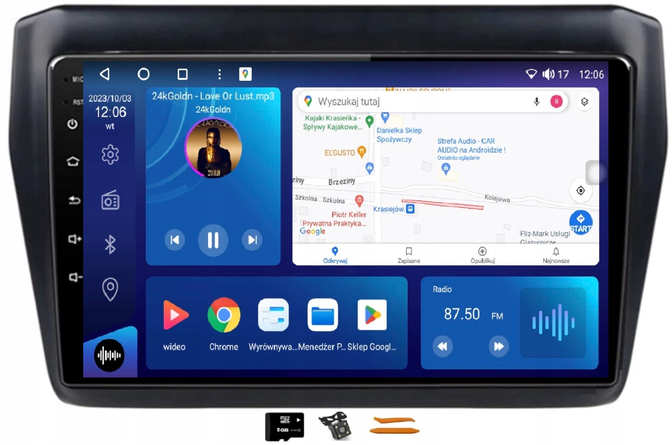 Radio Android Navigace Qled Carplay Lte Gps Dsp 128GB Suzuki Swift 6 16-20
