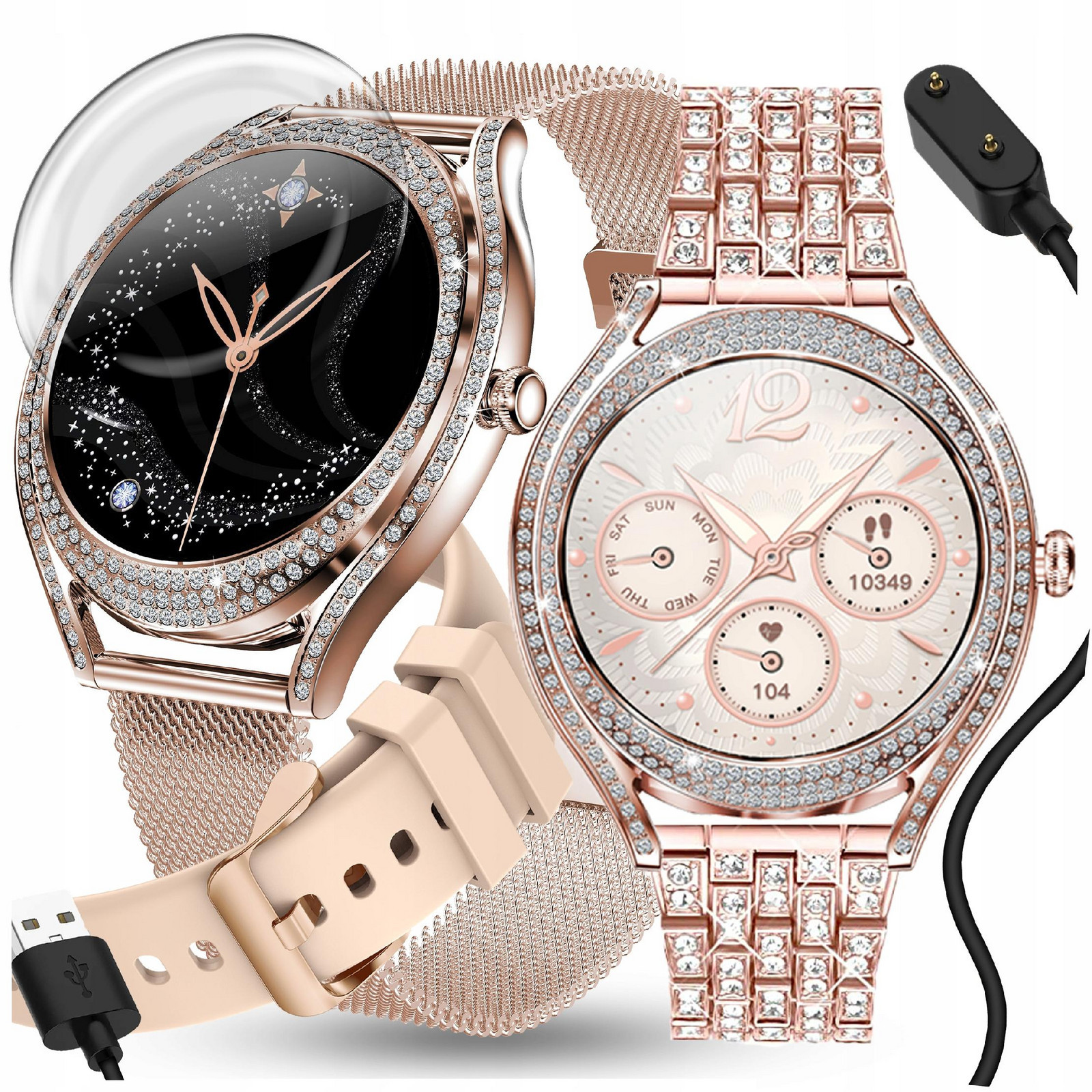 Chytré Hodinky Dámské Hodinky Hovory Upozornění Sport Zdraví Polština