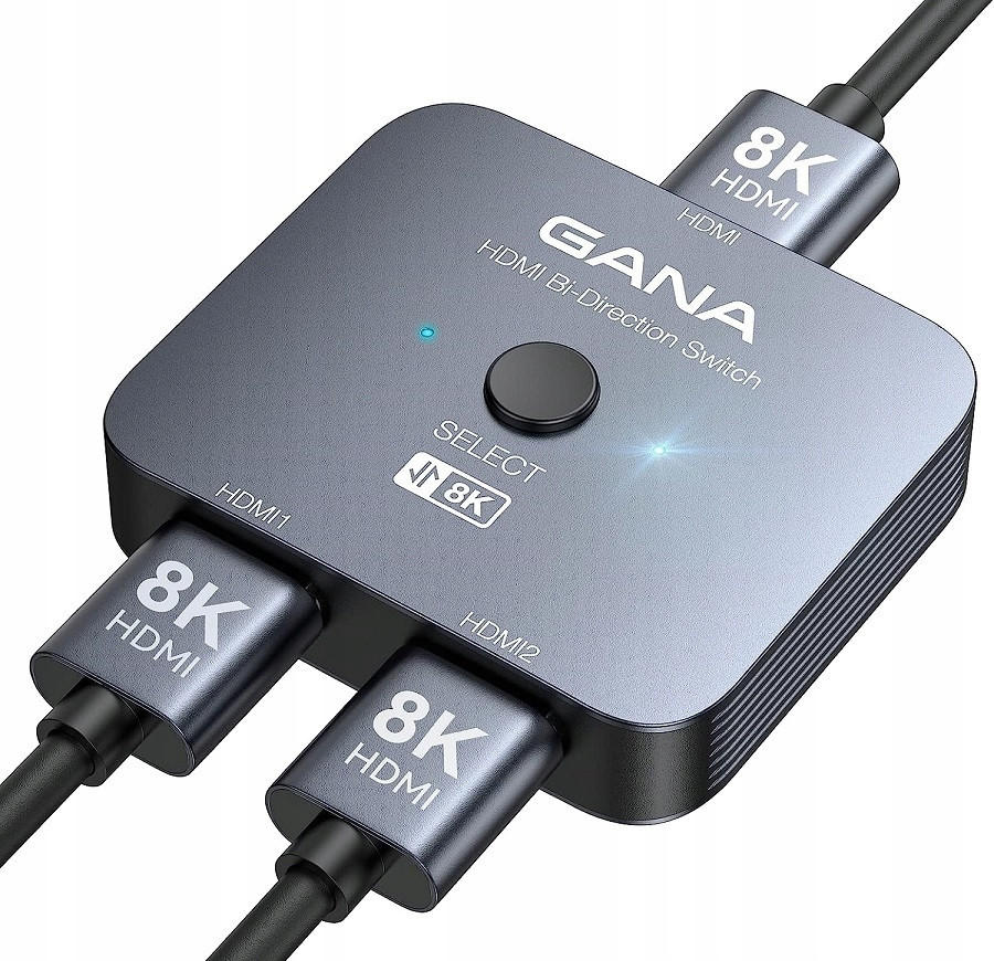 Gana Switch Hdmi Rozbočovač Přepínač 8K červený