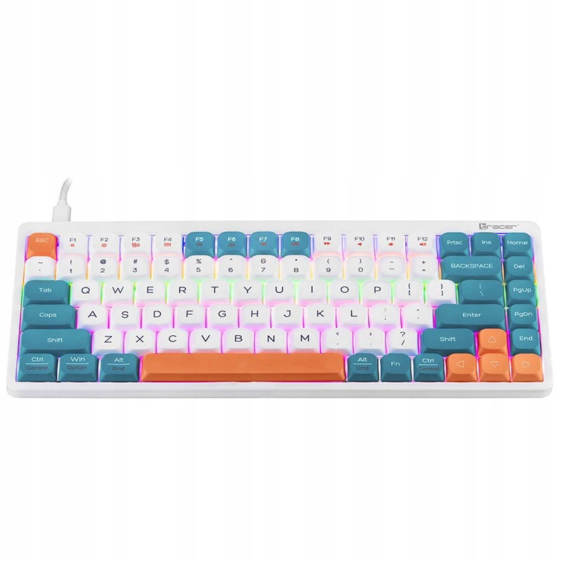 Bezdrátová Usb Klávesnice Herní Rgb Podsvícená Mechanická Fina 84