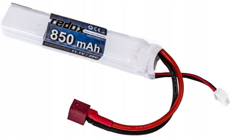 Akumulátor Lithium Polymerová LiPo Redox 850mAh 11,1V 20C Balíček pro Rc