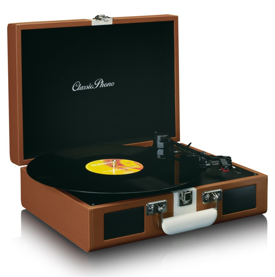 Lenco TT-120BNWH gramofon s reproduktory, Bluetooth a vestavěnou dobíjecí baterií