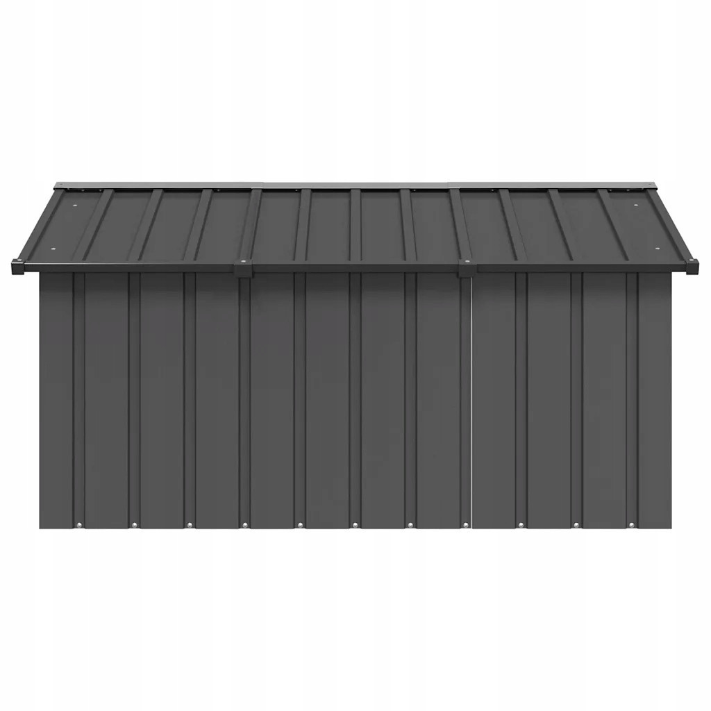 Bouda pro psa, antracitová, 116,5x153x81,5 cm, ocel