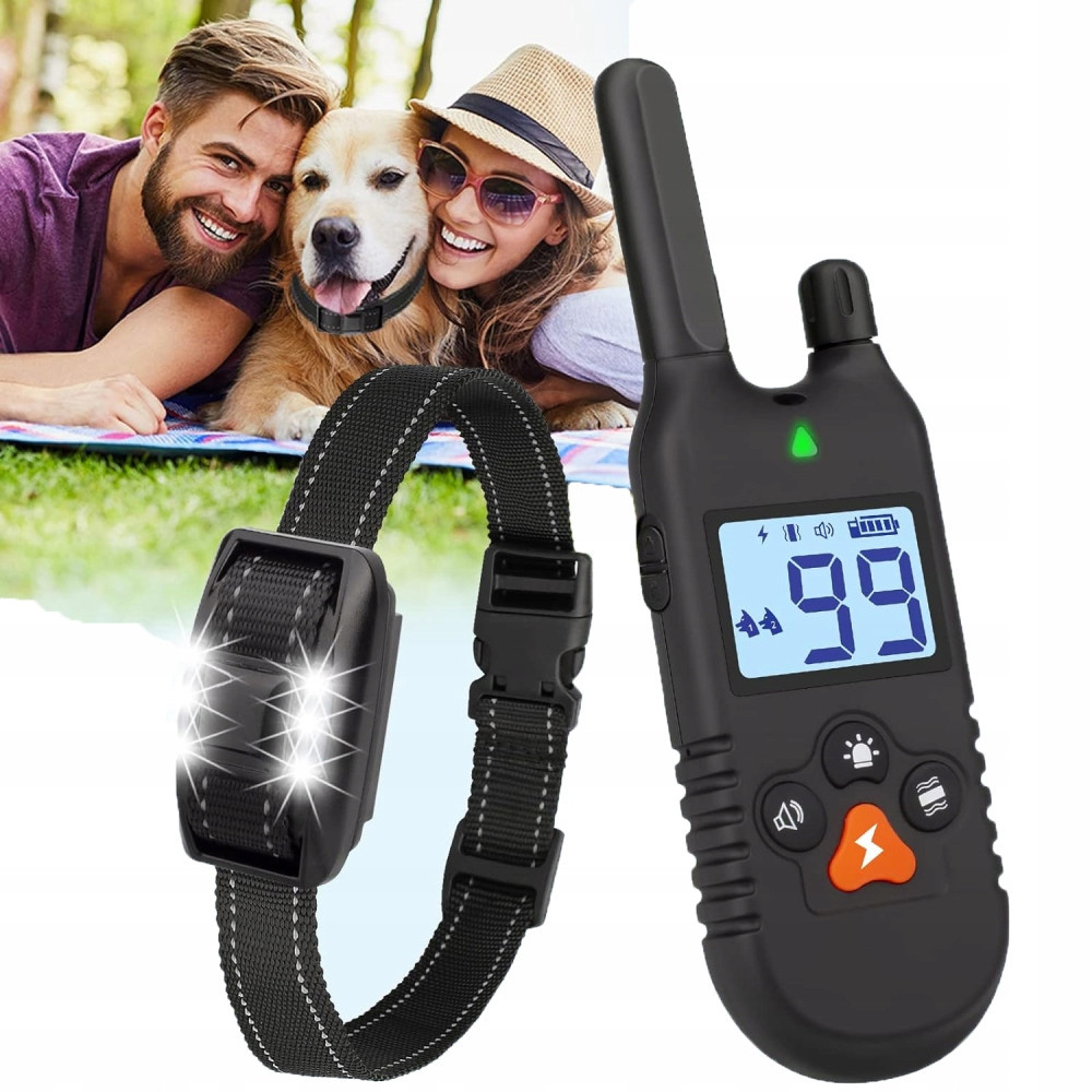 Elektrický Výcvikový Obojek Pro Psa 914M Vodotěsný Výcvikový Obojek Pro Psy Dálkové Ovládání