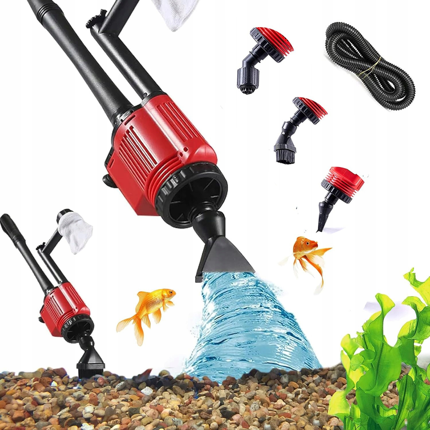 6V1 Vysavač Automatický Do Akvária Sada Na Čištění Písku Štěrku
