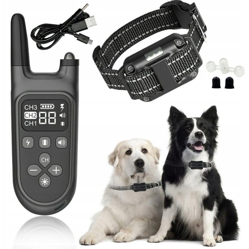 Elektrický Obojek Pro Psa 800M Výcvikový Voděodolný Dálkové Ovládání
