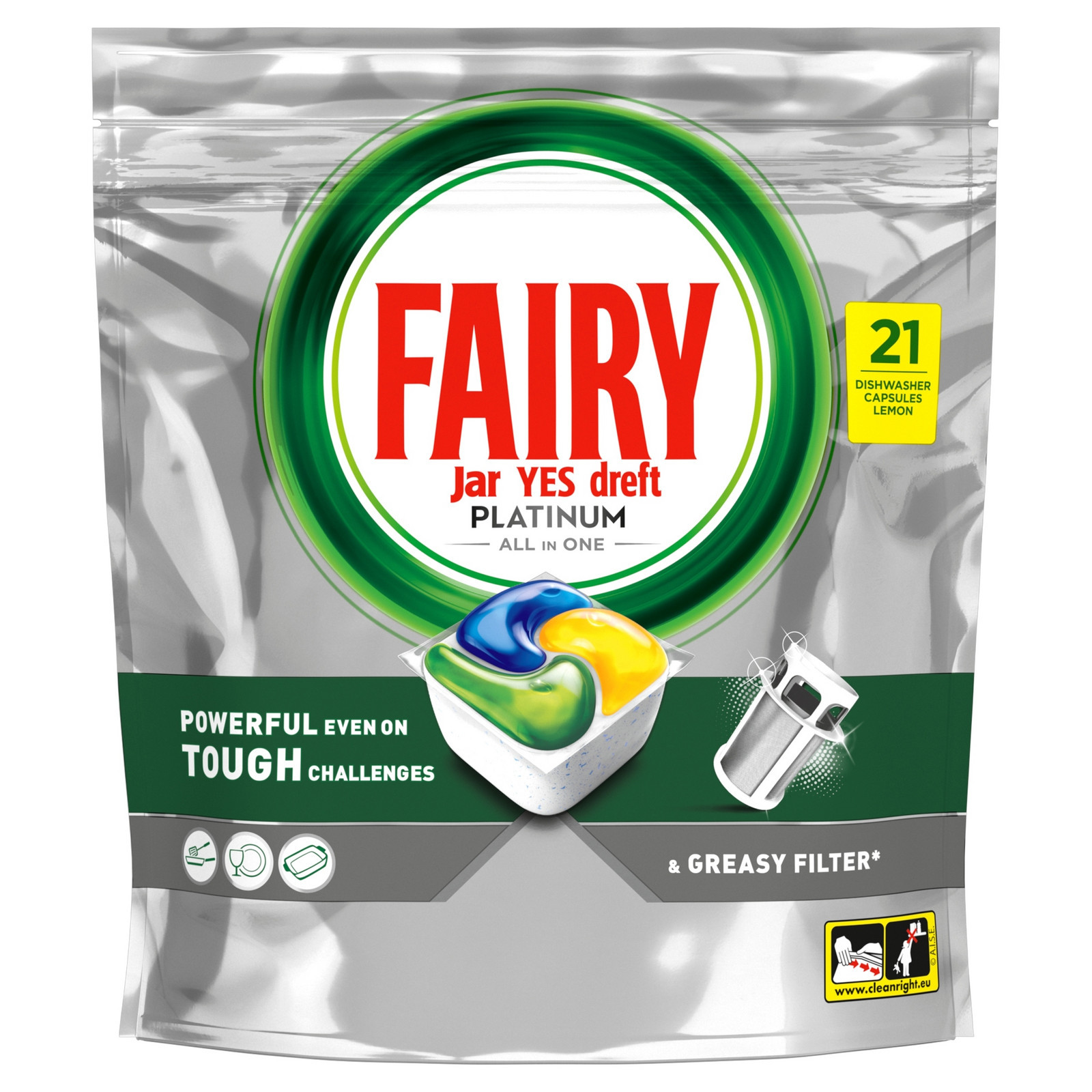 Fairy Platinum All in One Kapsle do myčky 6 x 21 ks