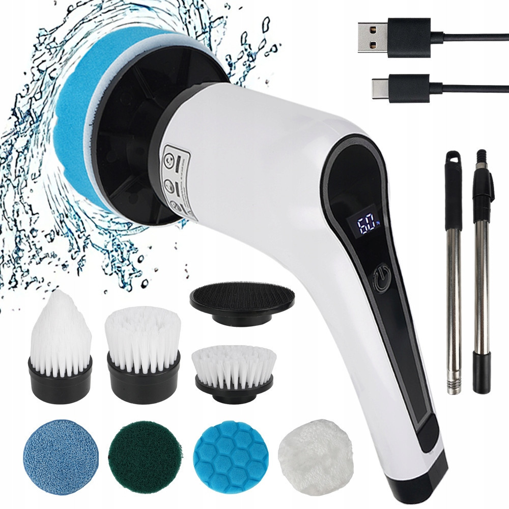 Elektrický Rotační Kartáč Spin Scrubber Mop 7 Hlavicemi 2500MAH