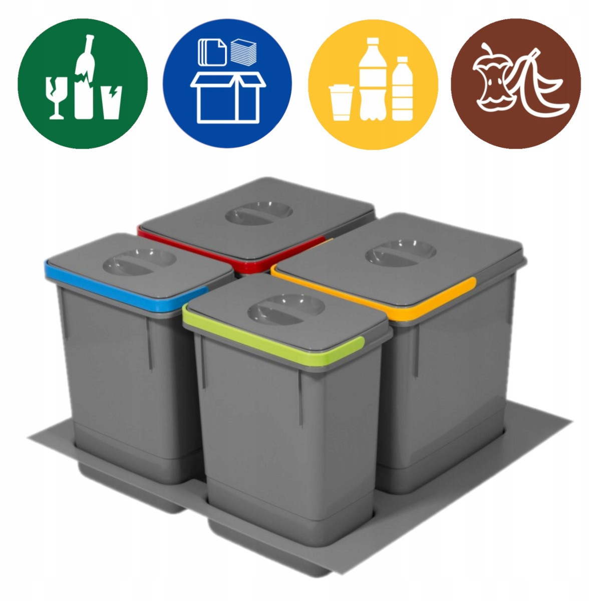 Odpadkový koš pod dřez pořadač do zásuvky skříňky 60cm Rubio