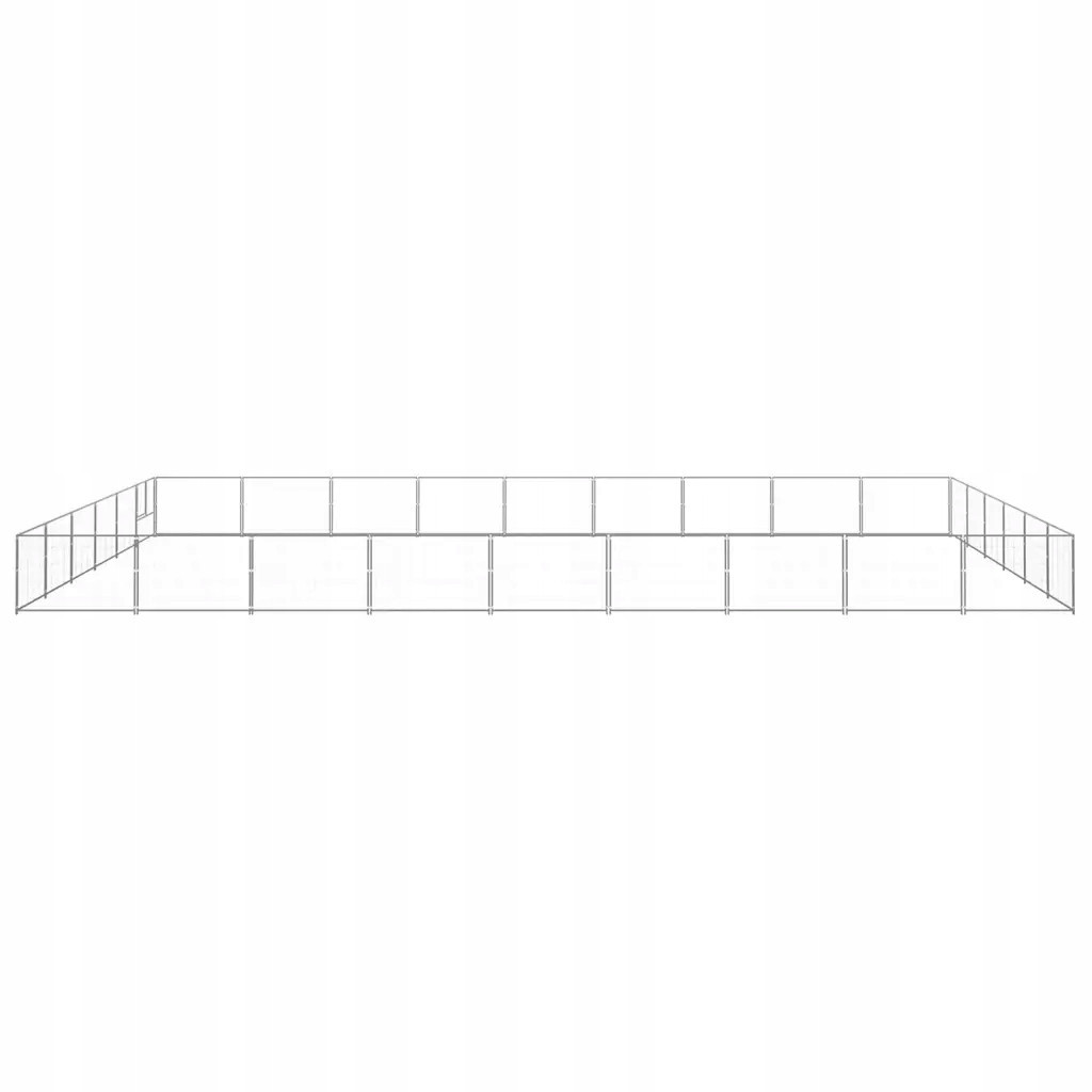 Kotec pro psa, stříbrná, 54 m², ocelová