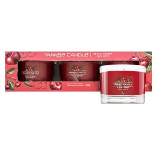 Yankee Candle Black Cherry votivní svíčka 3 x 37 g