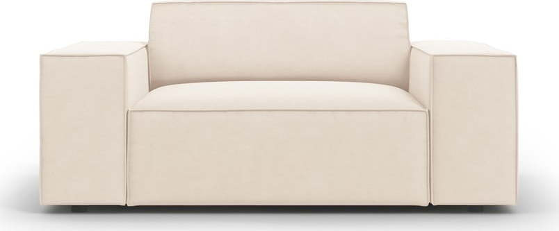 Béžové sametové křeslo Jodie – Micadoni Home