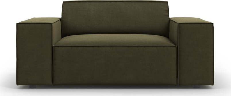 Zelené sametové křeslo Jodie – Micadoni Home