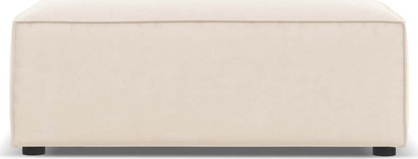 Béžová sametová podnožka Jodie – Micadoni Home