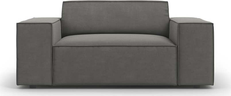 Šedé sametové křeslo Jodie – Micadoni Home