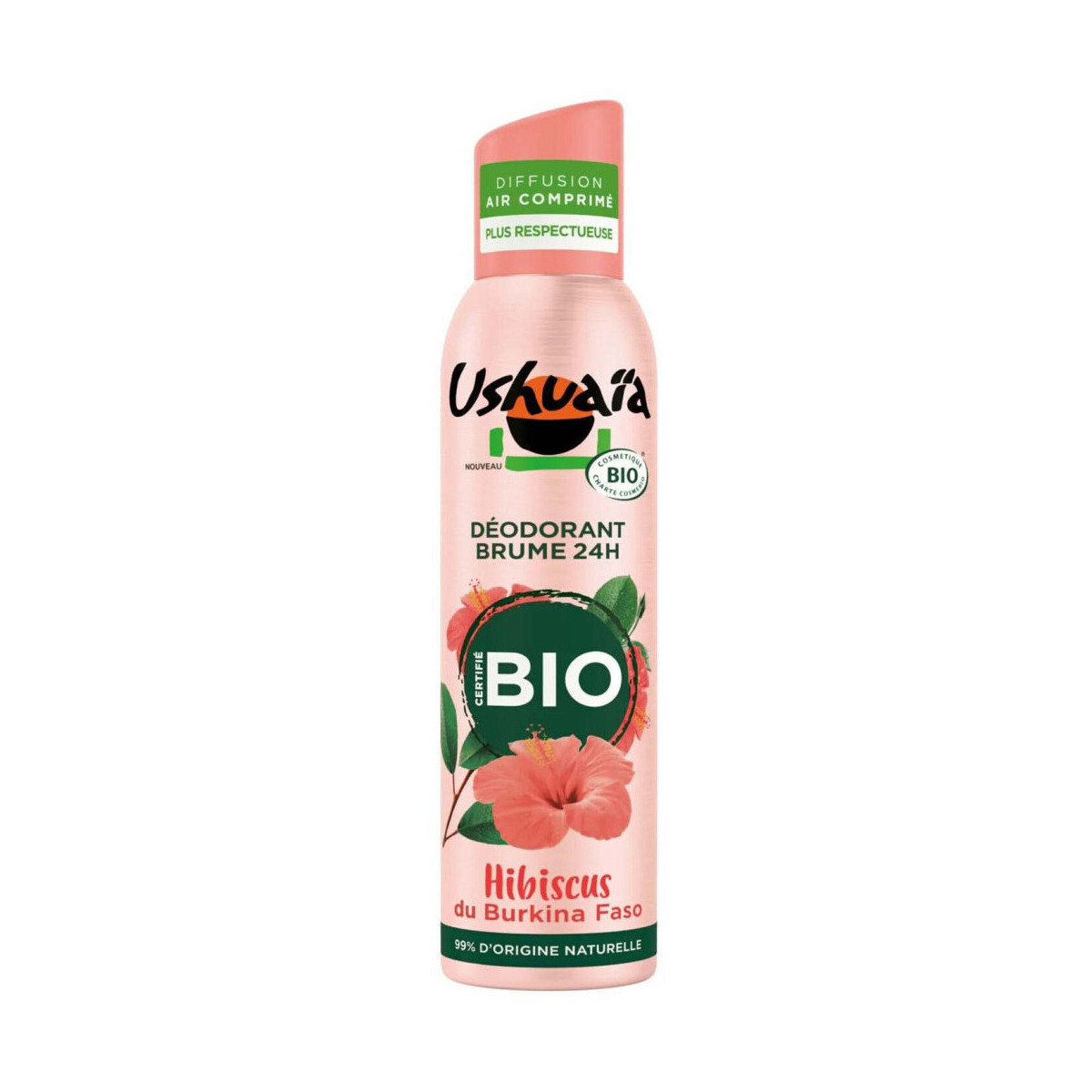 Ushuaïa  24h Organic Deodorant Spray - Hibiscus 125ml