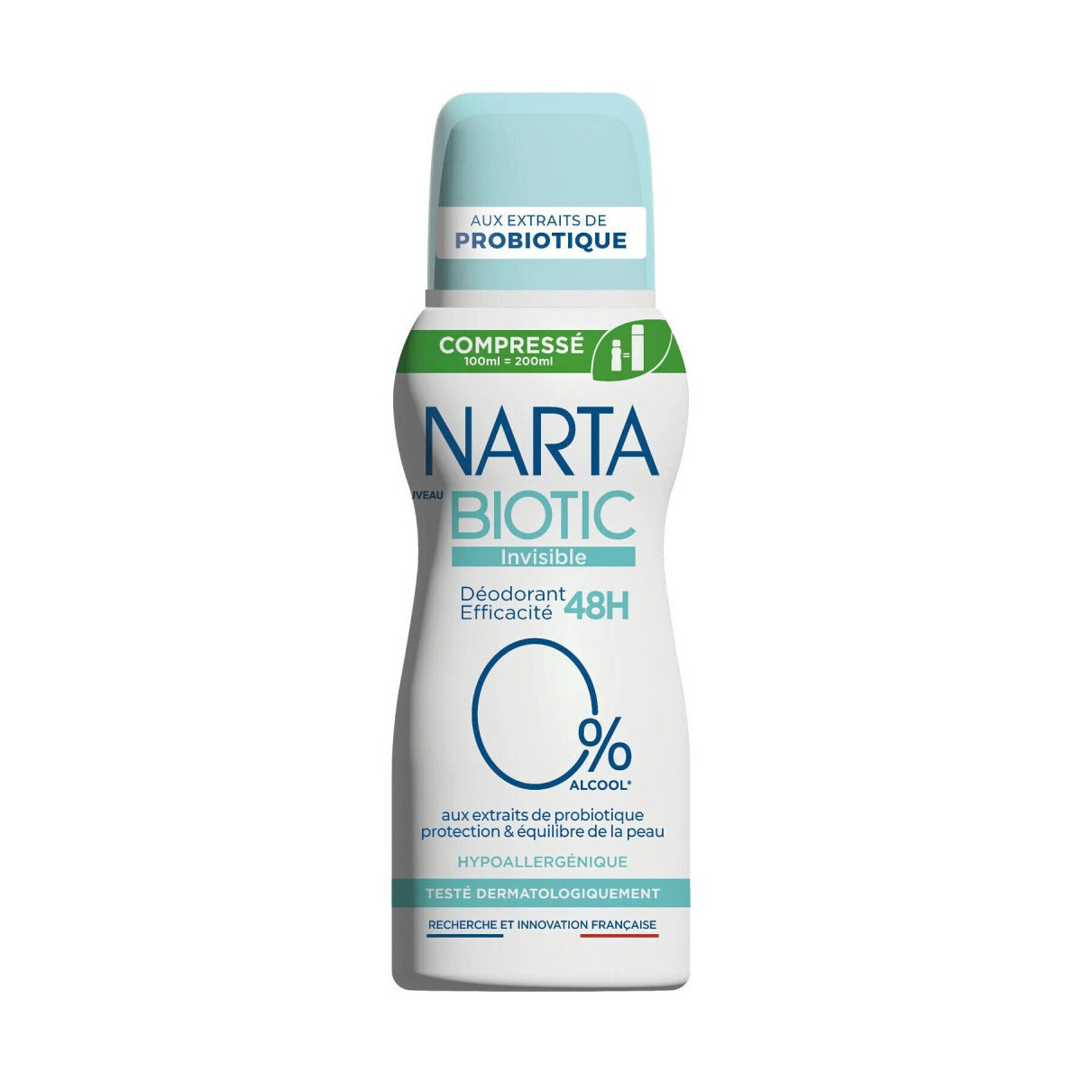 Narta  Biotic Deodorant 0% Alcohol Invisible - Hypoallergenic