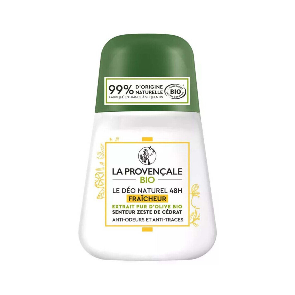 La Provençale Bio  48-Hour Freshness Deodorant - Citron Bark Scent 50ml