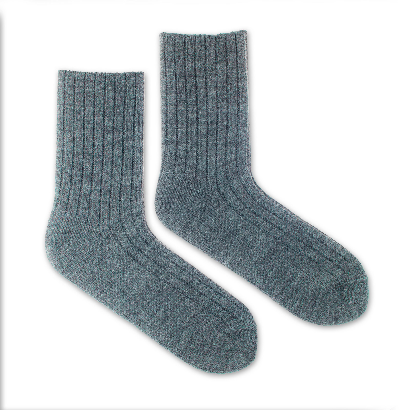 Vlněné ponožky Vlnáč žebrovaný šedý