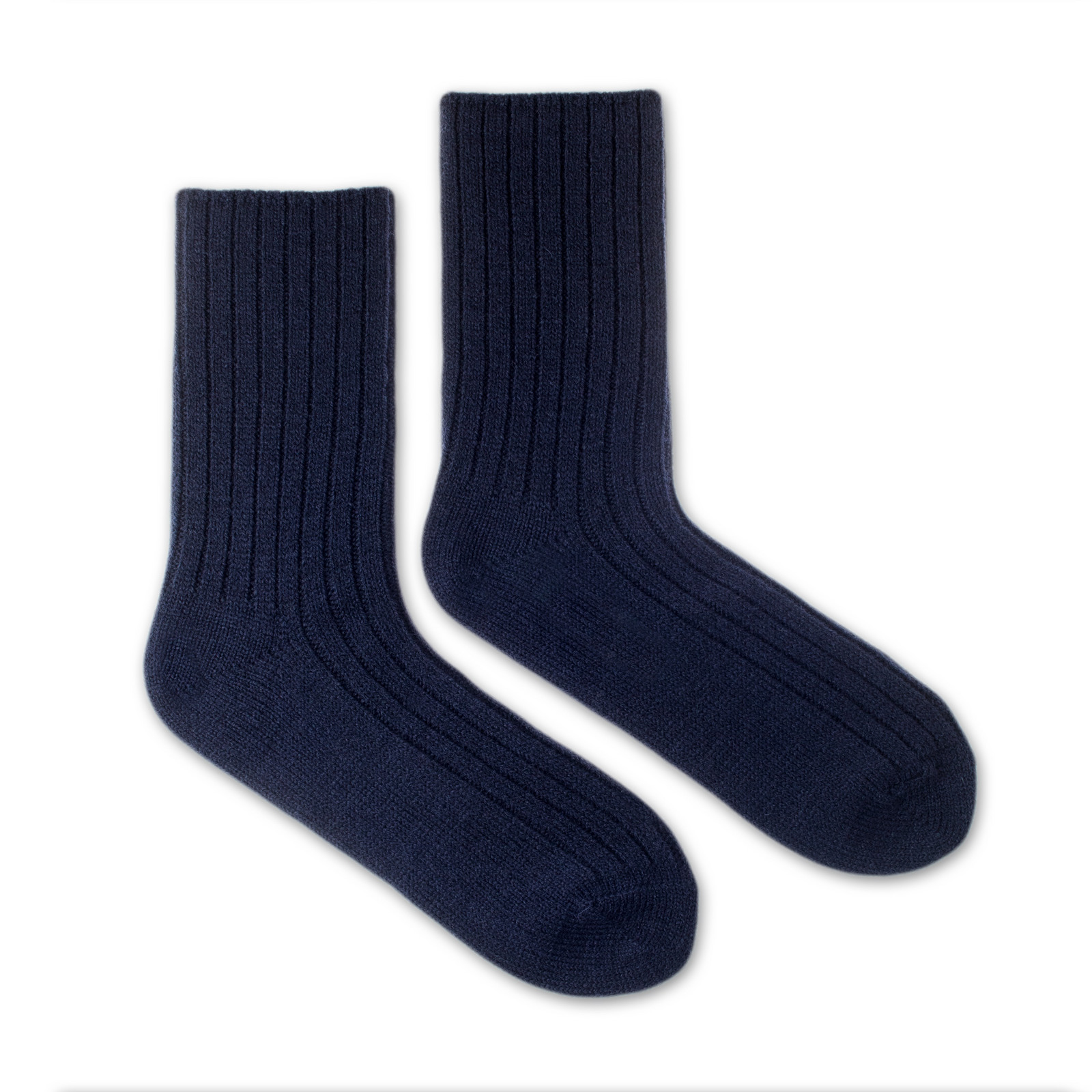 Vlněné ponožky Vlnáč žebrovaný modrý