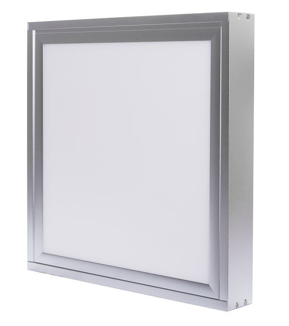 LED Solution Stříbrný přisazený LED panel s rámečkem 300 x 300mm 18W Premium TEPLÁ BÍLÁ - POŠKRÁBANÝ RÁMEČEK 191068_VYP14