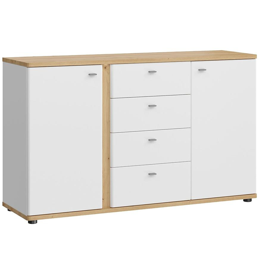 Komoda Avila 2D4S AILK01 bílá/dub artisan