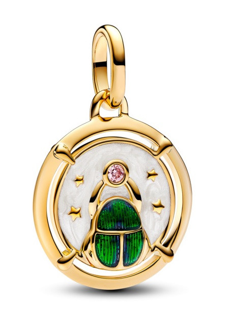 Pandora Pozlacený přívěsek Brouk Skarabeus Shine 763413C01