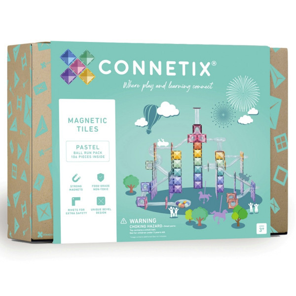 Connetix Tiles - Kuličkodráha Pastel Ball Run Pack 106 ks