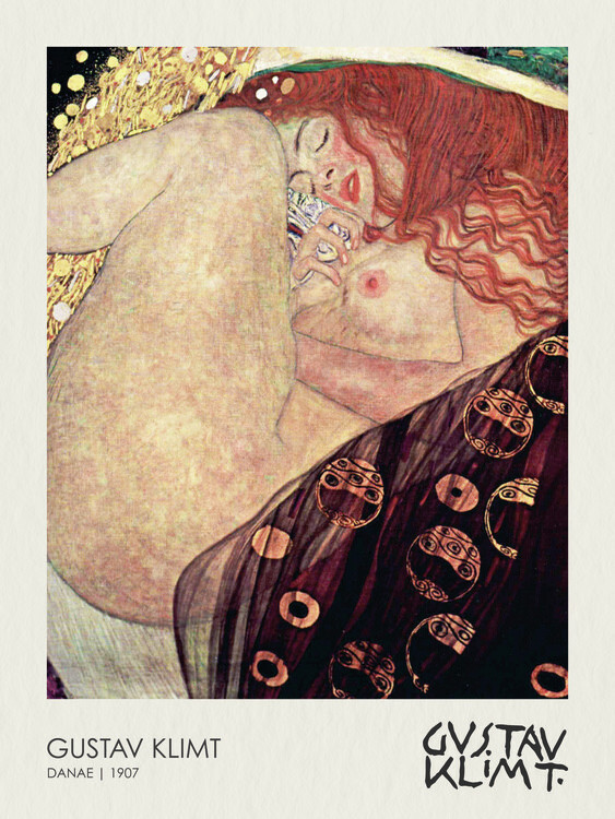 Gustav Klimt Obrazová reprodukce Danae (1907), Gustav Klimt, 30 × 40 cm