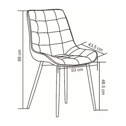 Jídelní židle MARGARITA světle šedá 90787 Idea