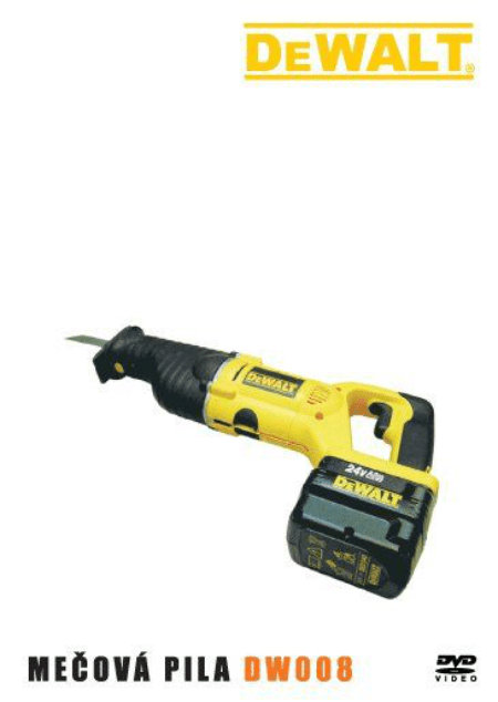 Školící film Mečová pila DW 008 instruktážní film - Kód: 03480