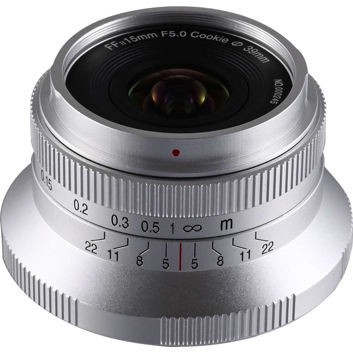 Laowa 15 mm f/5 Cookie FF Sony FE stříbrný stříbrná